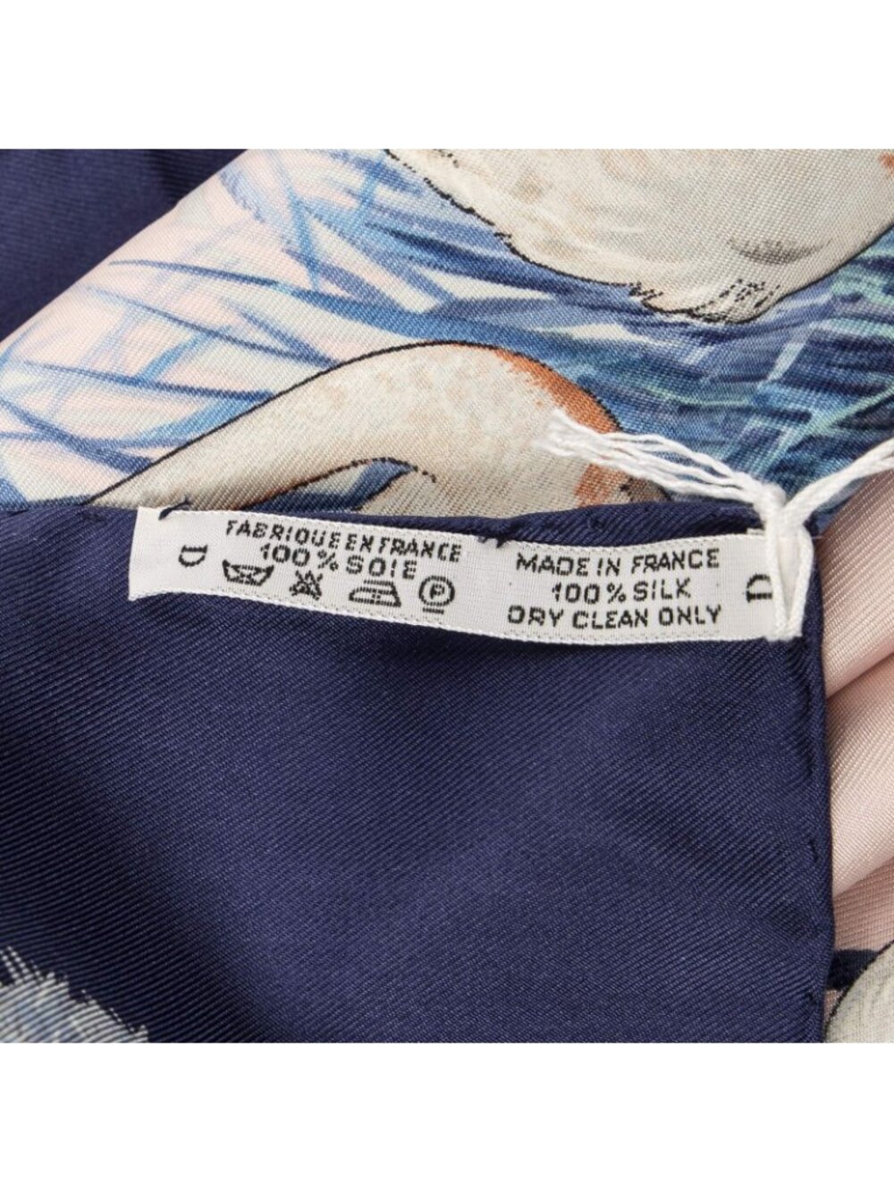 Hermes Scarf Light Pink Blue Silk - Picture 5 of 5